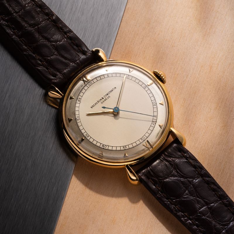 Vacheron Constantin - Orologio solo tempo in oro giallo 18 kt con carica manuale, quadrante biton...