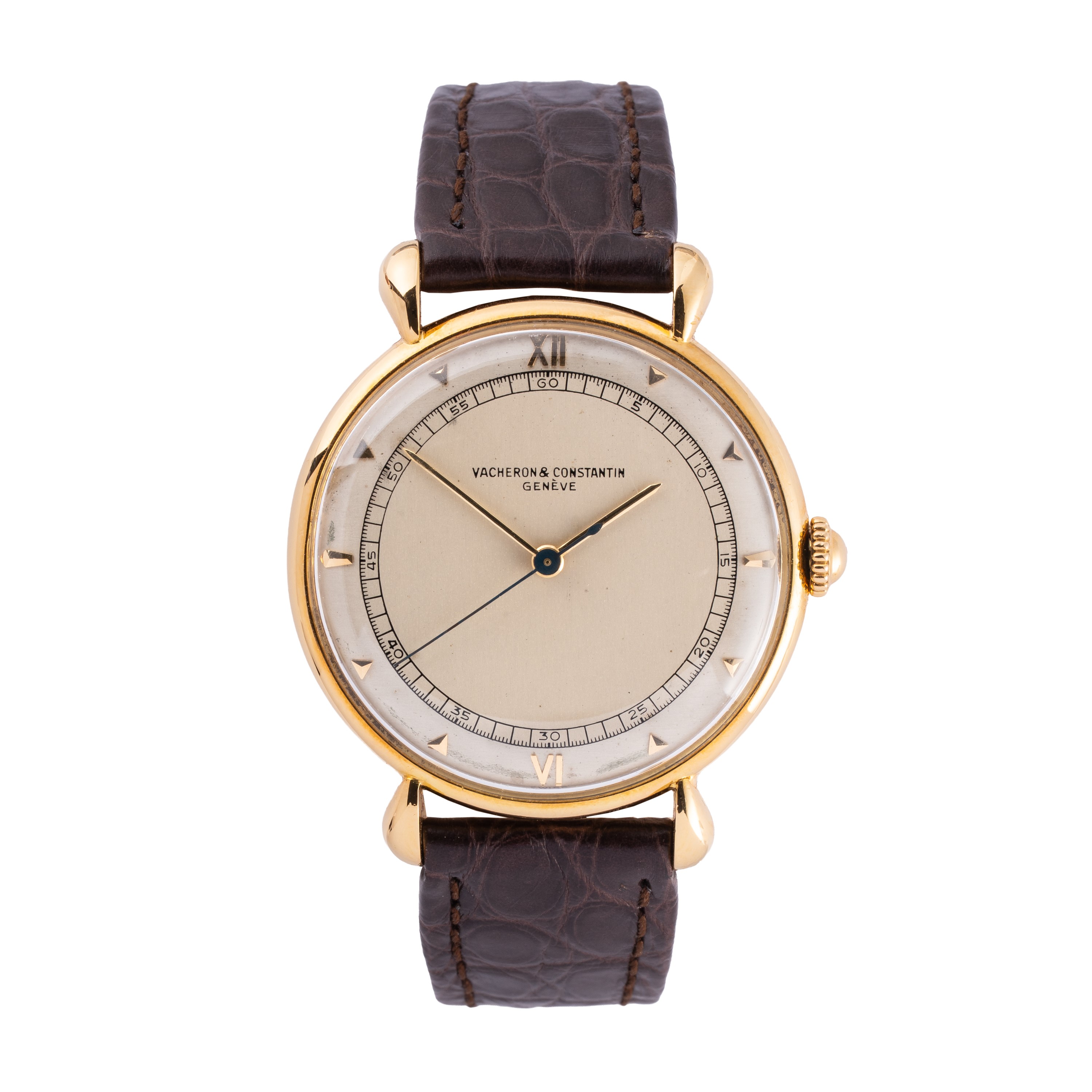 Vacheron Constantin - Orologio solo tempo in oro giallo 18 kt con carica manuale, quadrante biton...