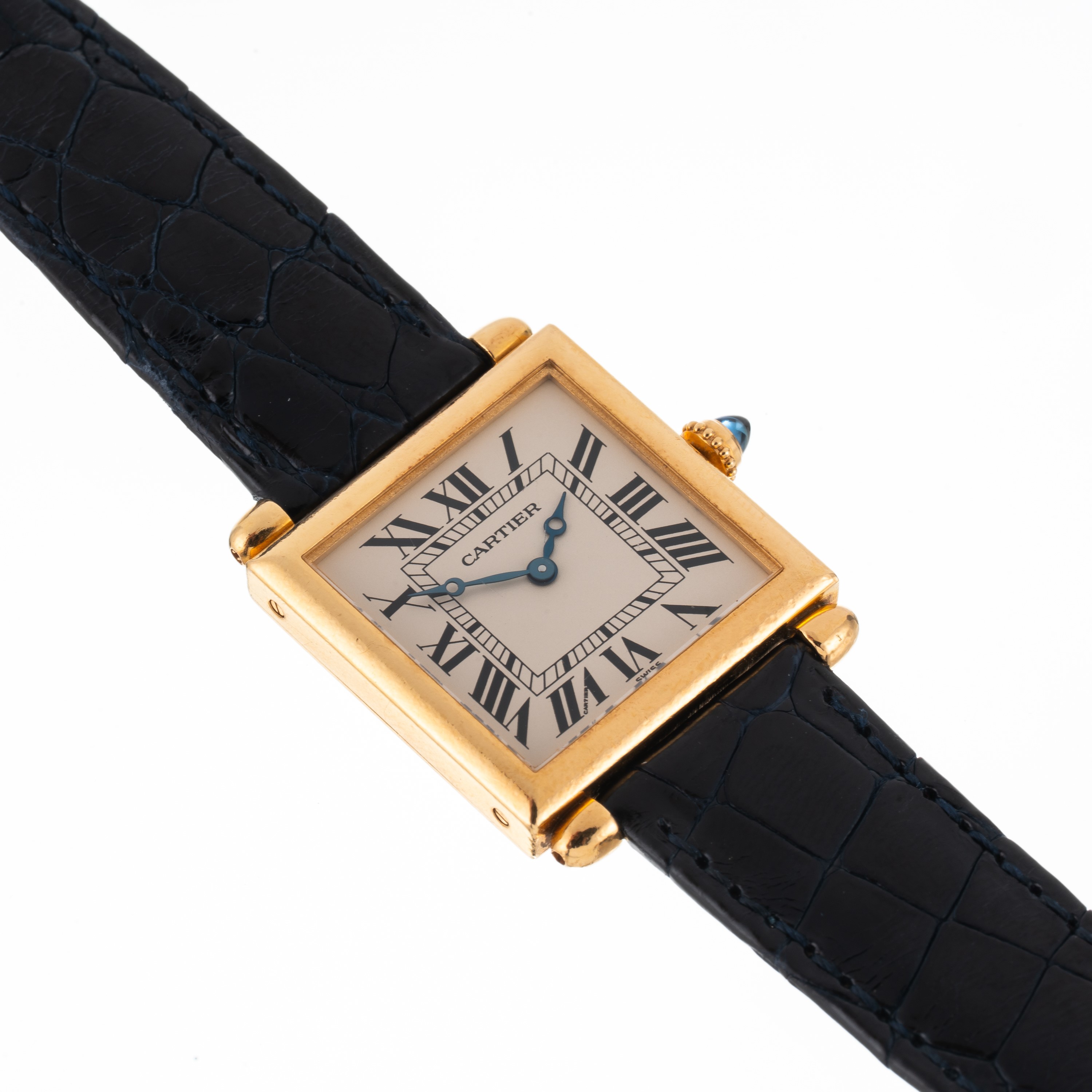 Cartier - Obus “solo tempo” al quarzo in oro giallo 18 kt