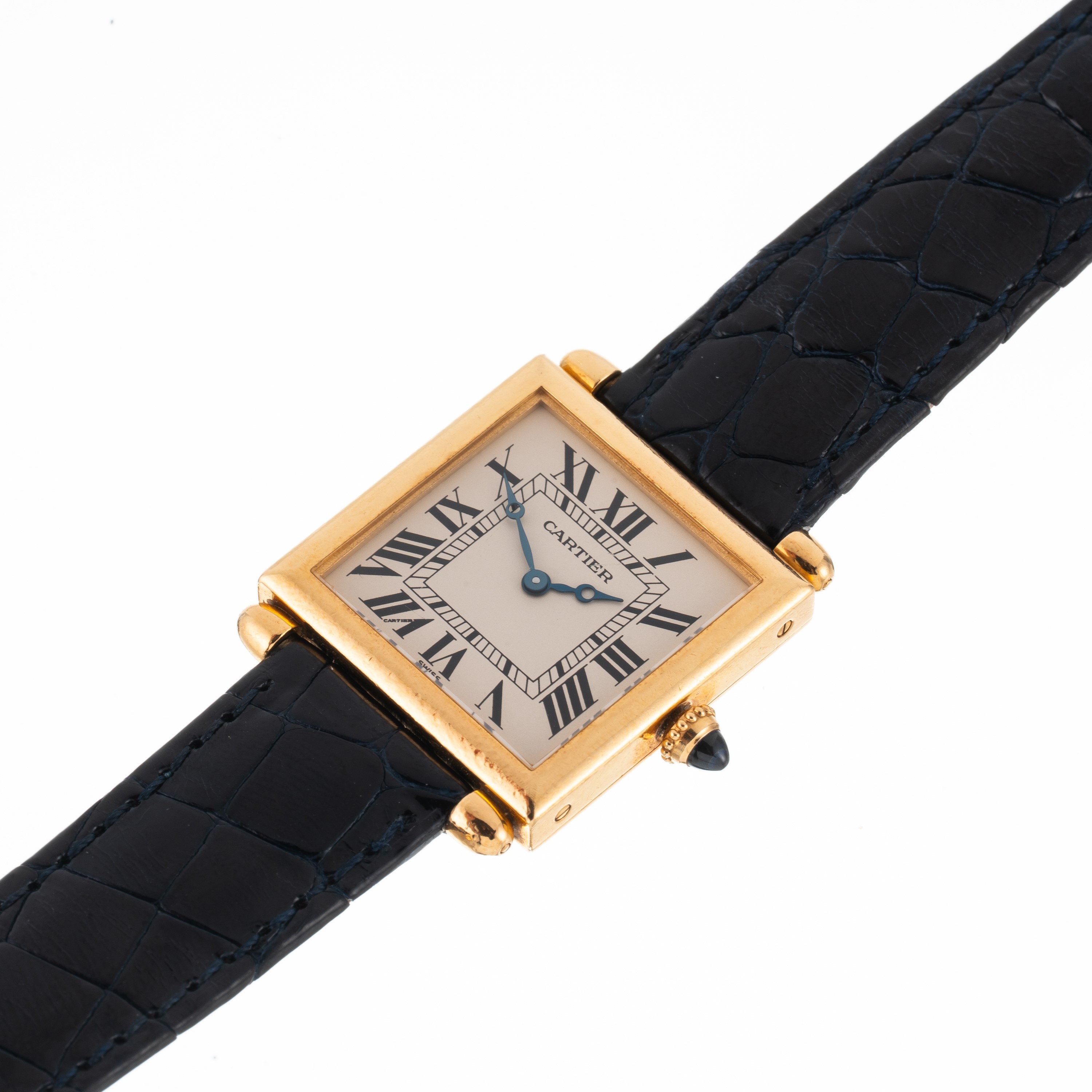 Cartier - Obus “solo tempo” al quarzo in oro giallo 18 kt