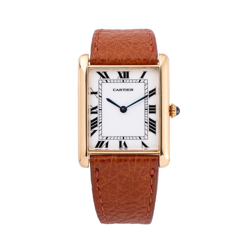Cartier - Tank Louis Automatic 18K oro giallo con quadrante bianco
