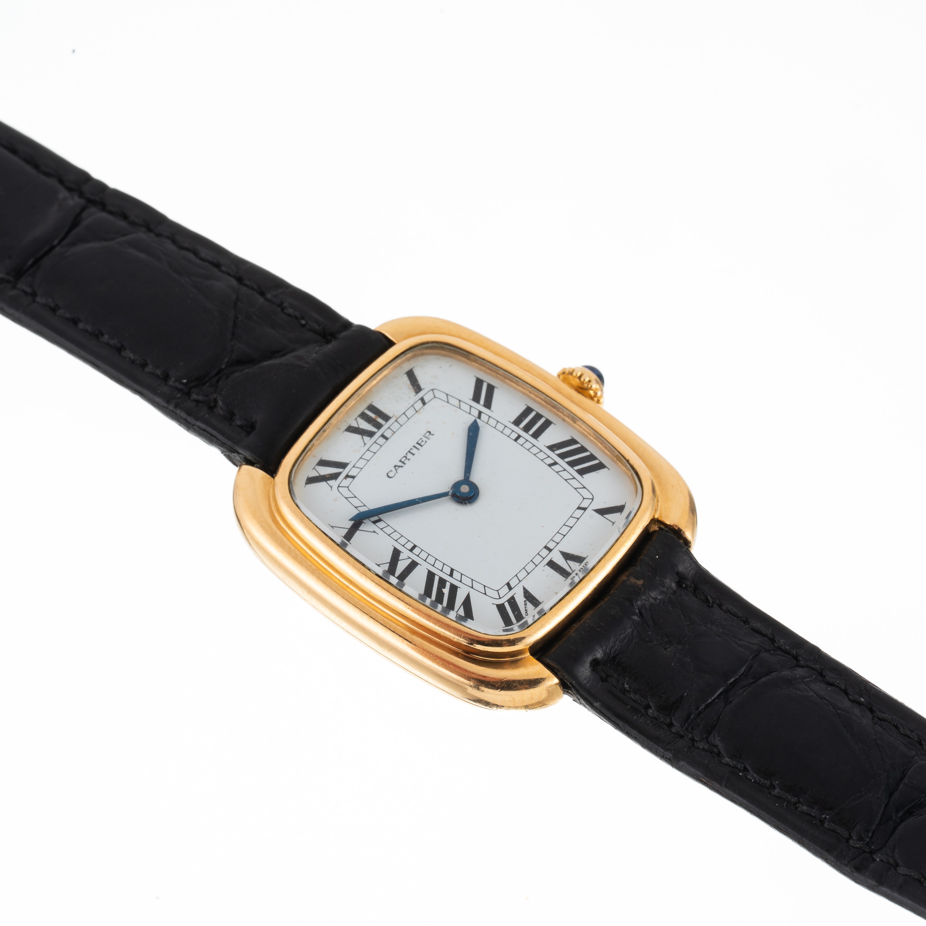 Cartier - Gondole 17010—Orologio solo tempo automatico in oro giallo 18 kt con quadrante bianco