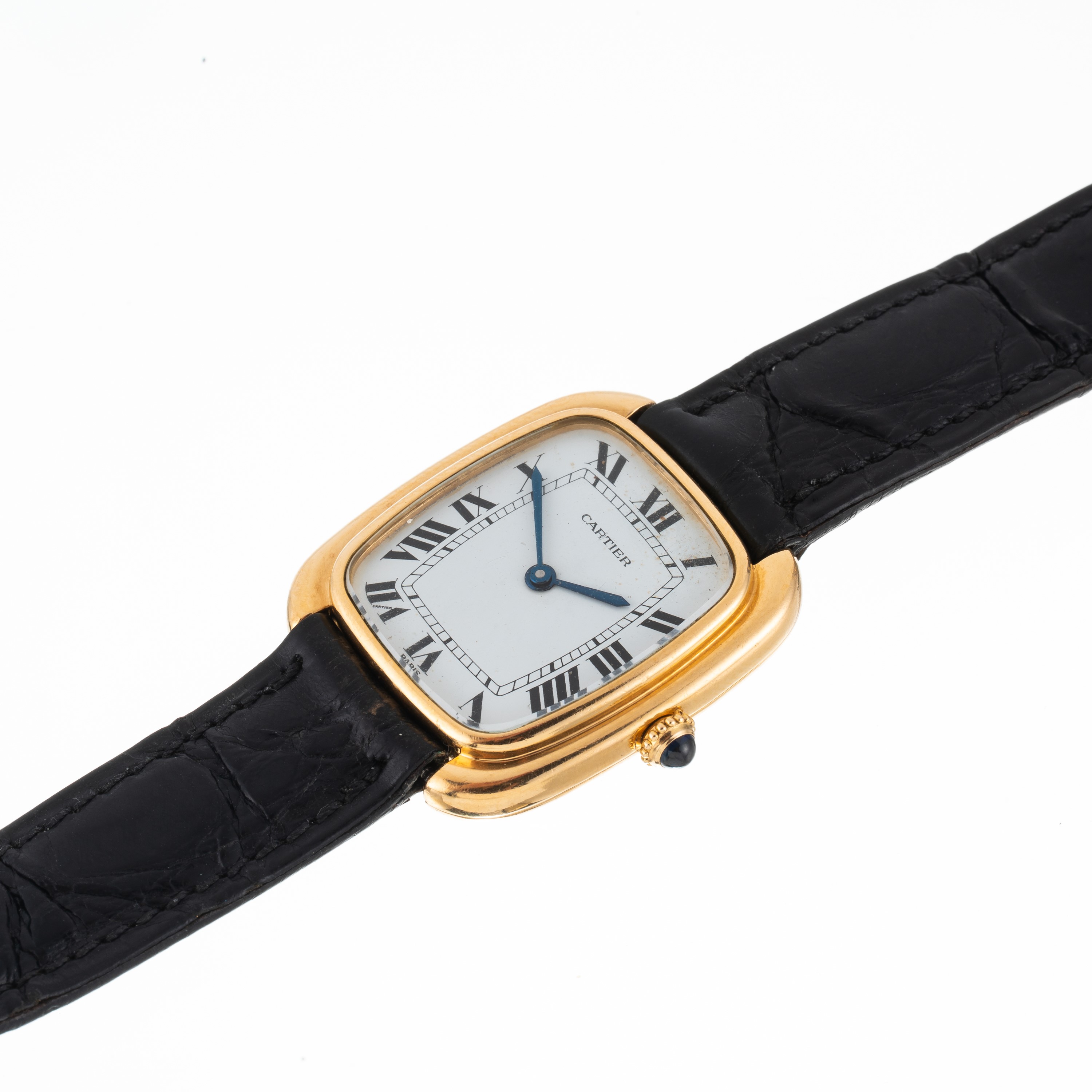 Cartier - Gondole 17010—Orologio solo tempo automatico in oro giallo 18 kt con quadrante bianco