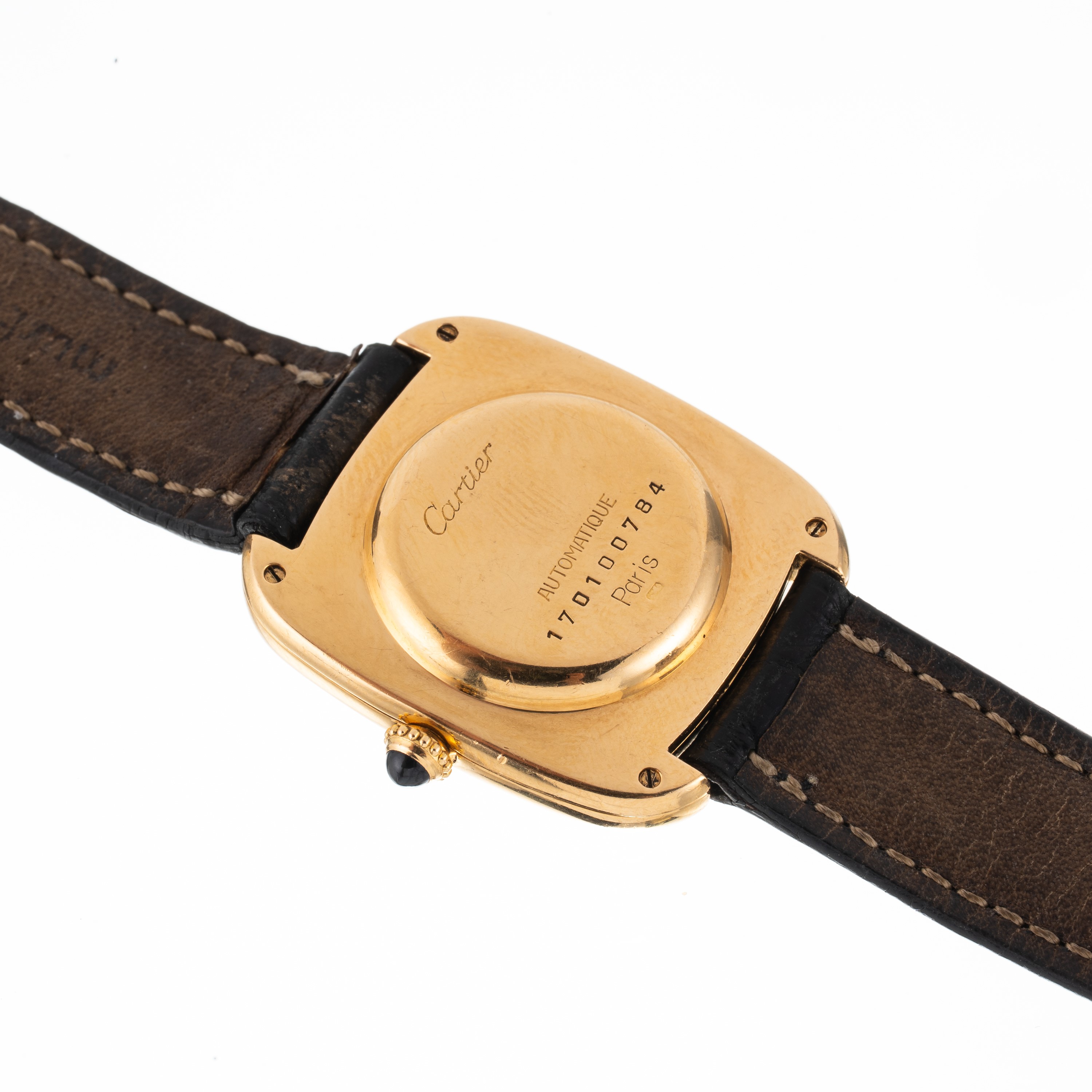Cartier - Gondole 17010—Orologio solo tempo automatico in oro giallo 18 kt con quadrante bianco
