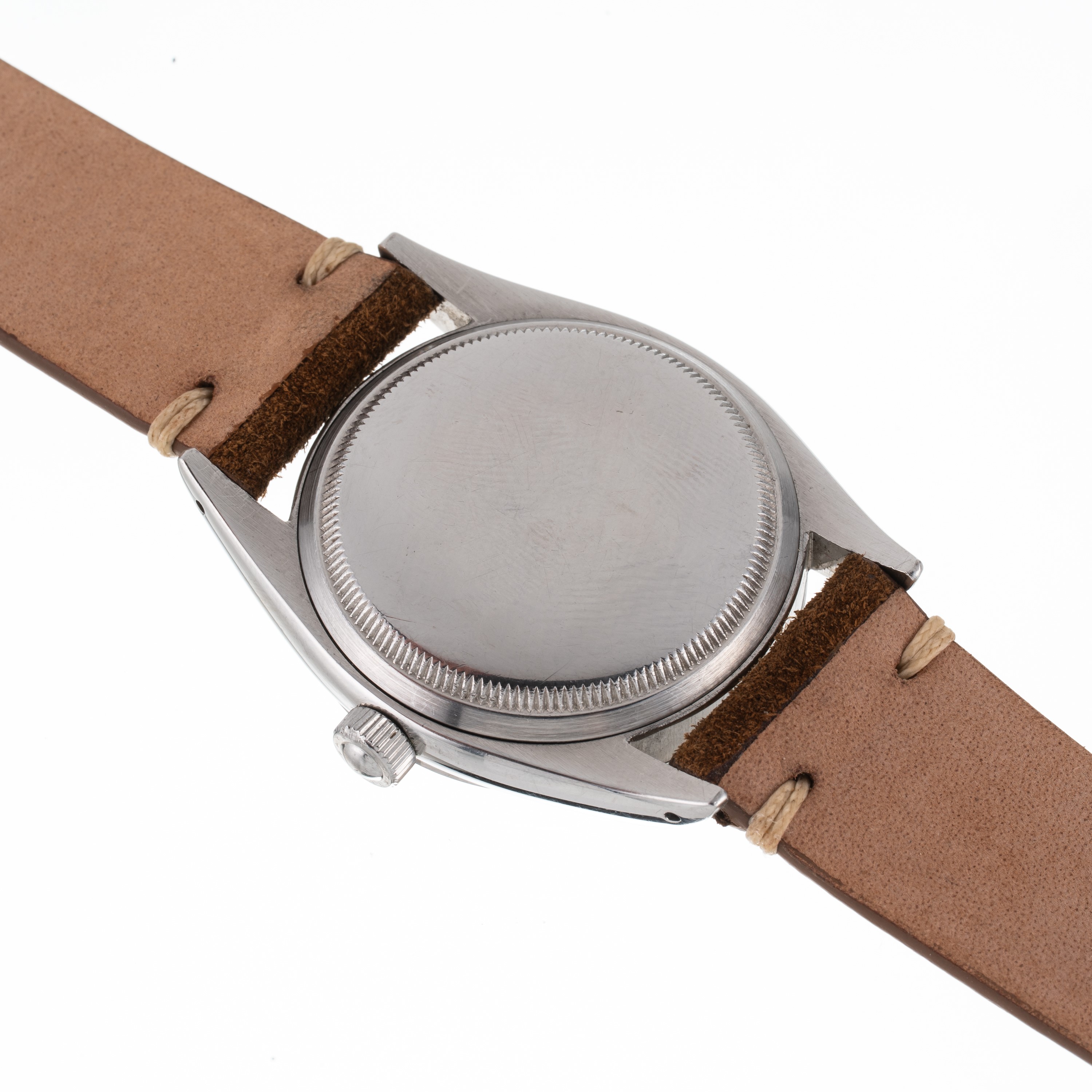 Rolex - Ovettone (Solo Tempo) in acciaio con quadrante bianco, carica automatica