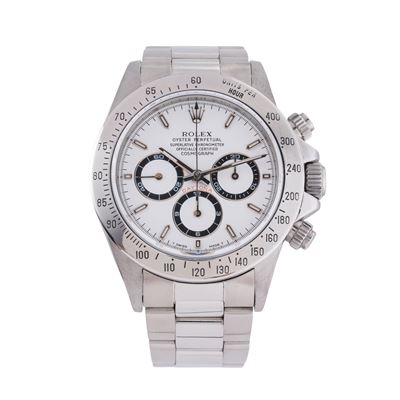 Daytona 16520 — cronografo a carica automatica in acciaio, quadrante bianco