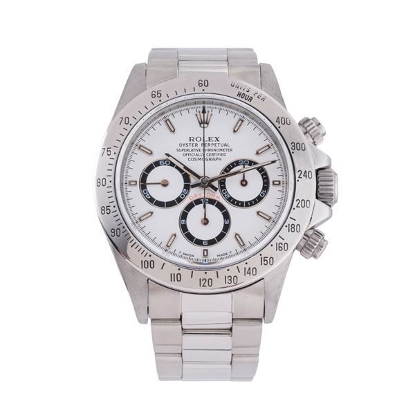 ROLEX - ROLEX - DAYTONA CRONOGRAFO A CARICA AUTOMATICA IN ACCIAIO CON QUADRANTE BIANCO, GHIERA TACHIMETRCA E BRACCIALE OYSTER IN ACCIAIO