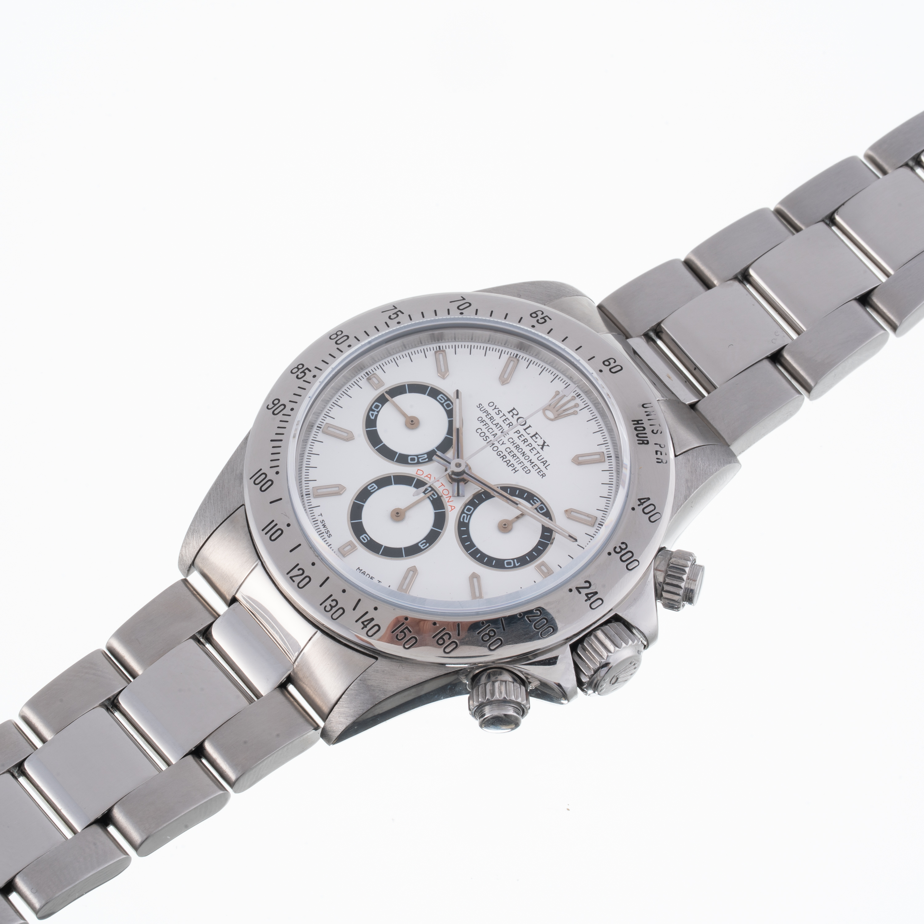 Rolex - Daytona 16520 — cronografo a carica automatica in acciaio, quadrante bianco