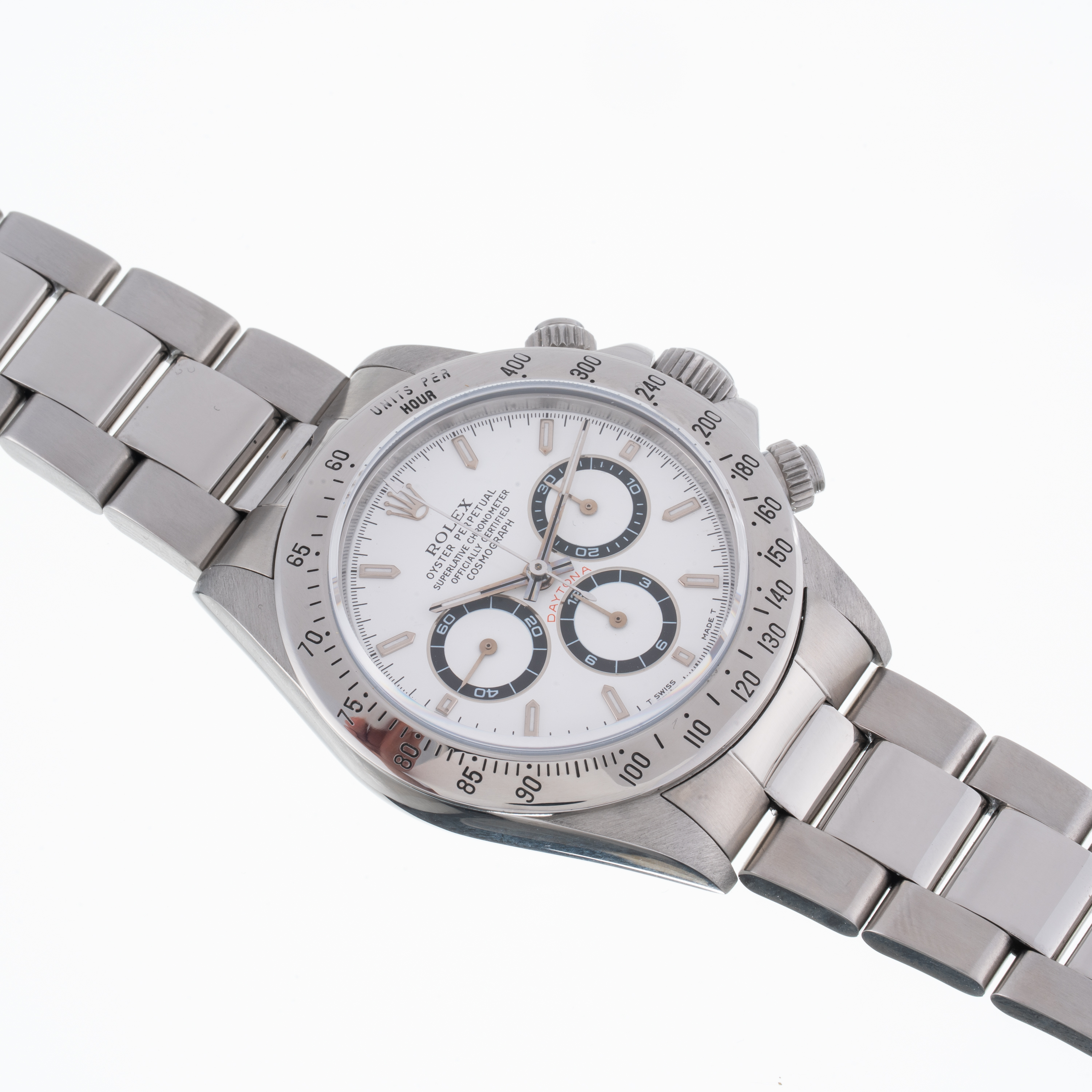 Rolex - Daytona 16520 — cronografo a carica automatica in acciaio, quadrante bianco