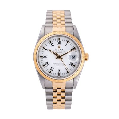 Oyster Perpetual Date 15223 (ref. 15223) — orologio automatico acciaio e oro giallo 18kt, quadran...