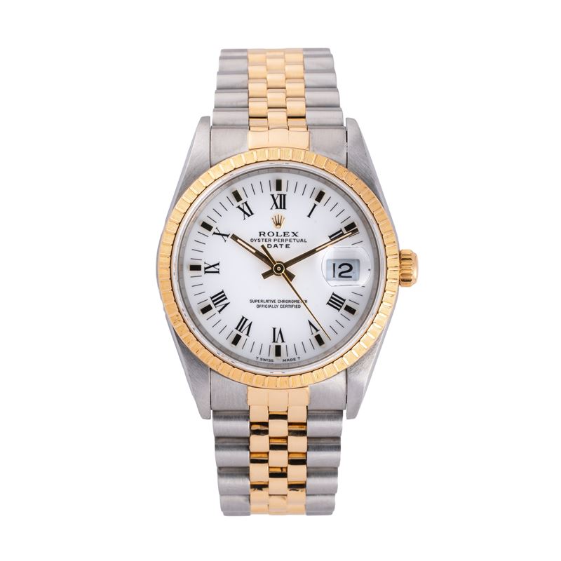 Rolex - Oyster Perpetual Date 15223 (ref. 15223) — orologio automatico acciaio e oro giallo 18kt,...