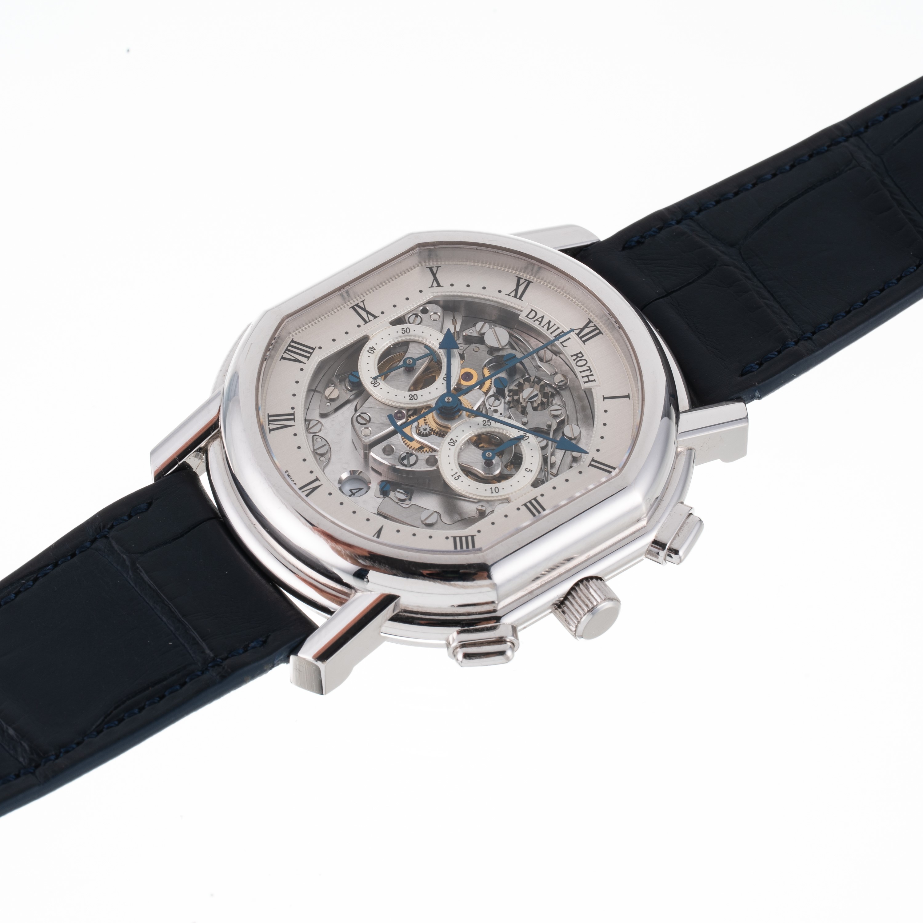 Daniel Roth - Skeleton Chronograph — cronografo automatico in oro bianco 18kt con quadrante skele...