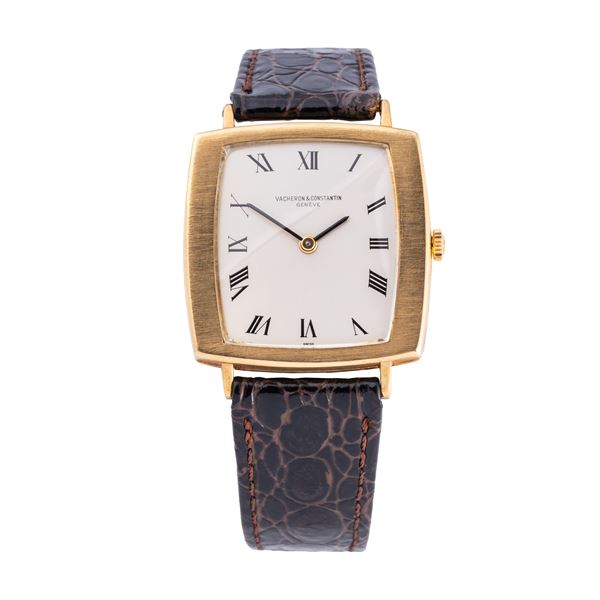 VACHERON CONSTANTIN - VACHERON CONSTANTIN OROLOGIO SOLO TEMPO A CARICA MANUALE IN ORO GIALLO 18KT CON QUADRANTE ARGENTE' E INDICI ROMANI NERI