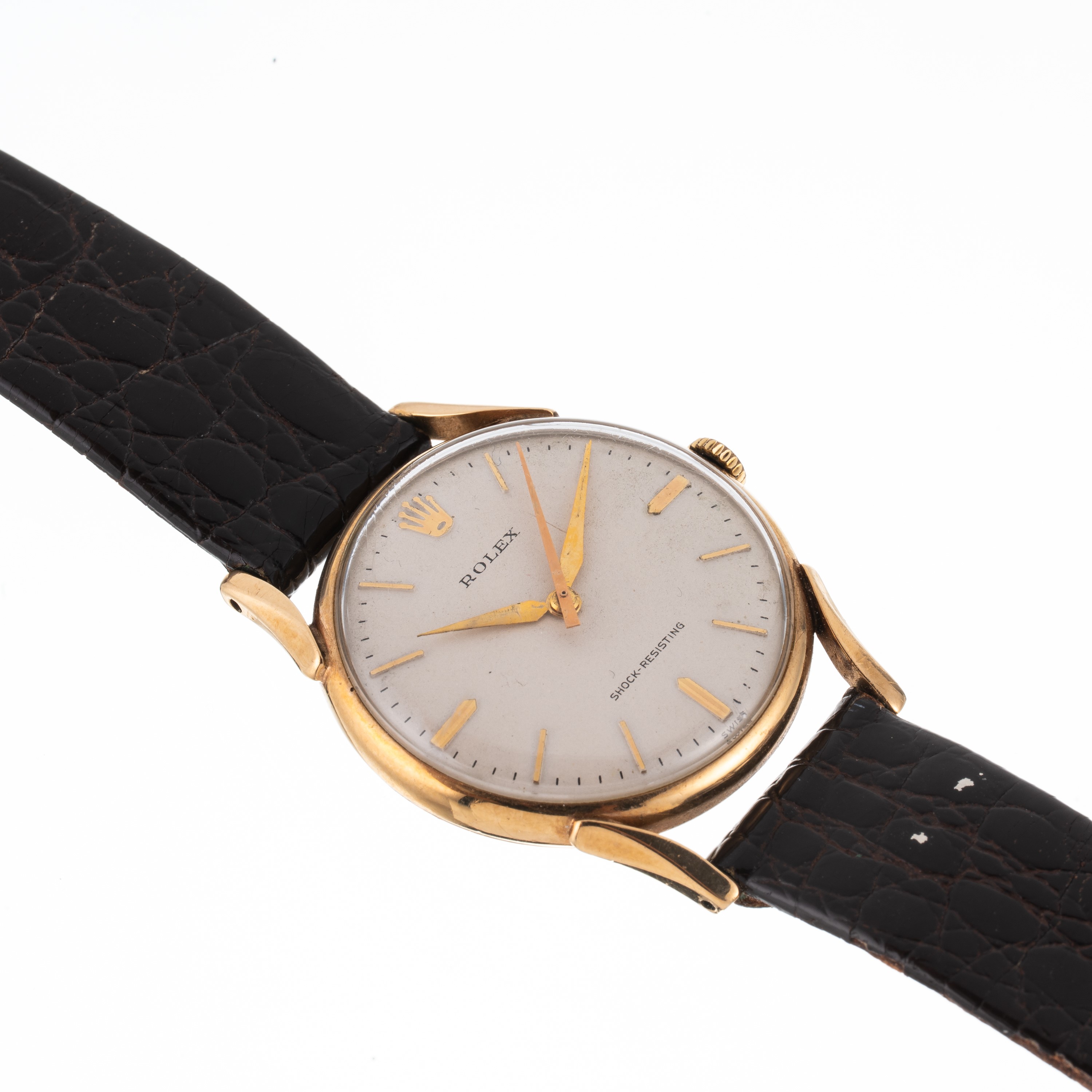 Rolex - Shock Resisting 12857, orologio solo tempo in oro giallo 9kt a carica manuale