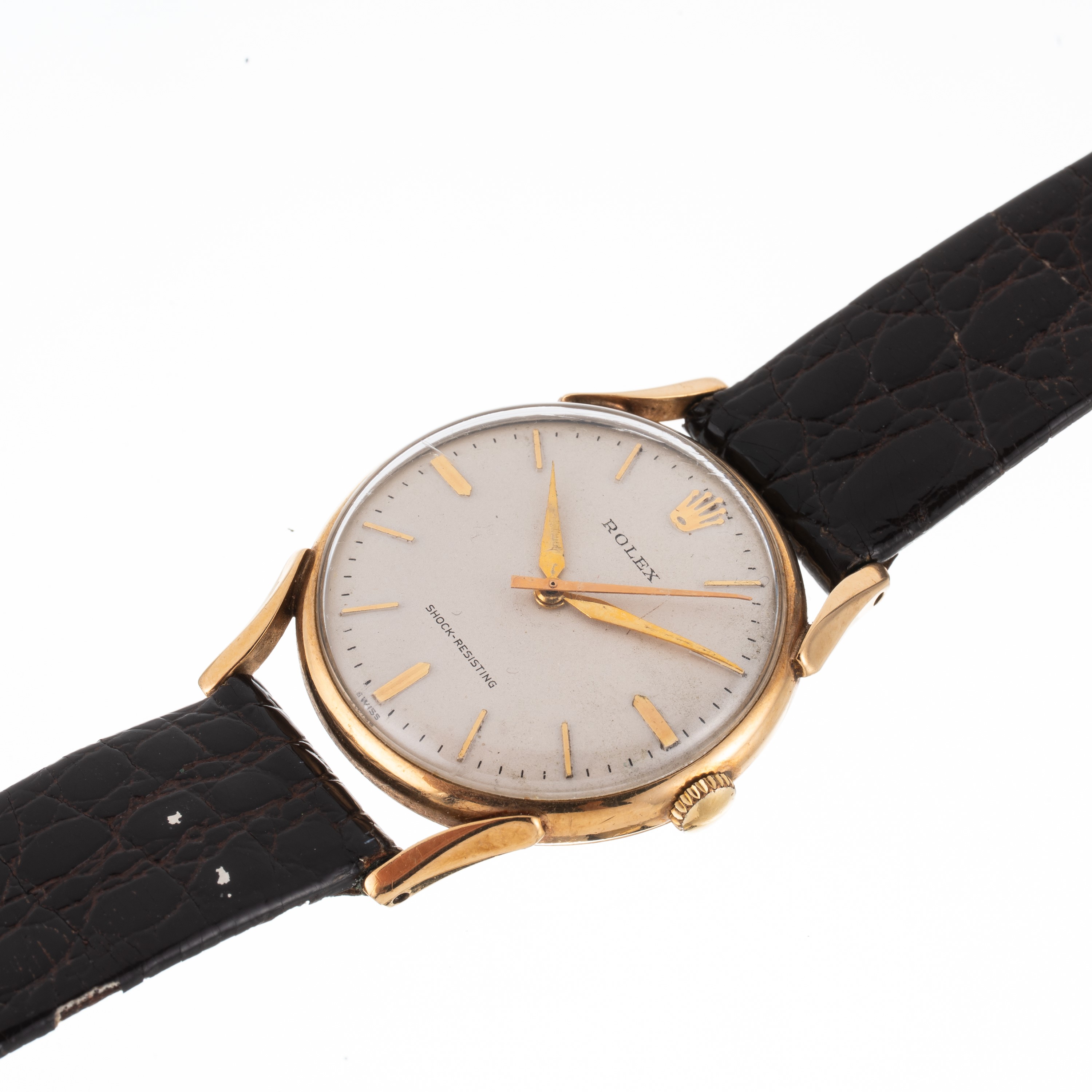 Rolex - Shock Resisting 12857, orologio solo tempo in oro giallo 9kt a carica manuale
