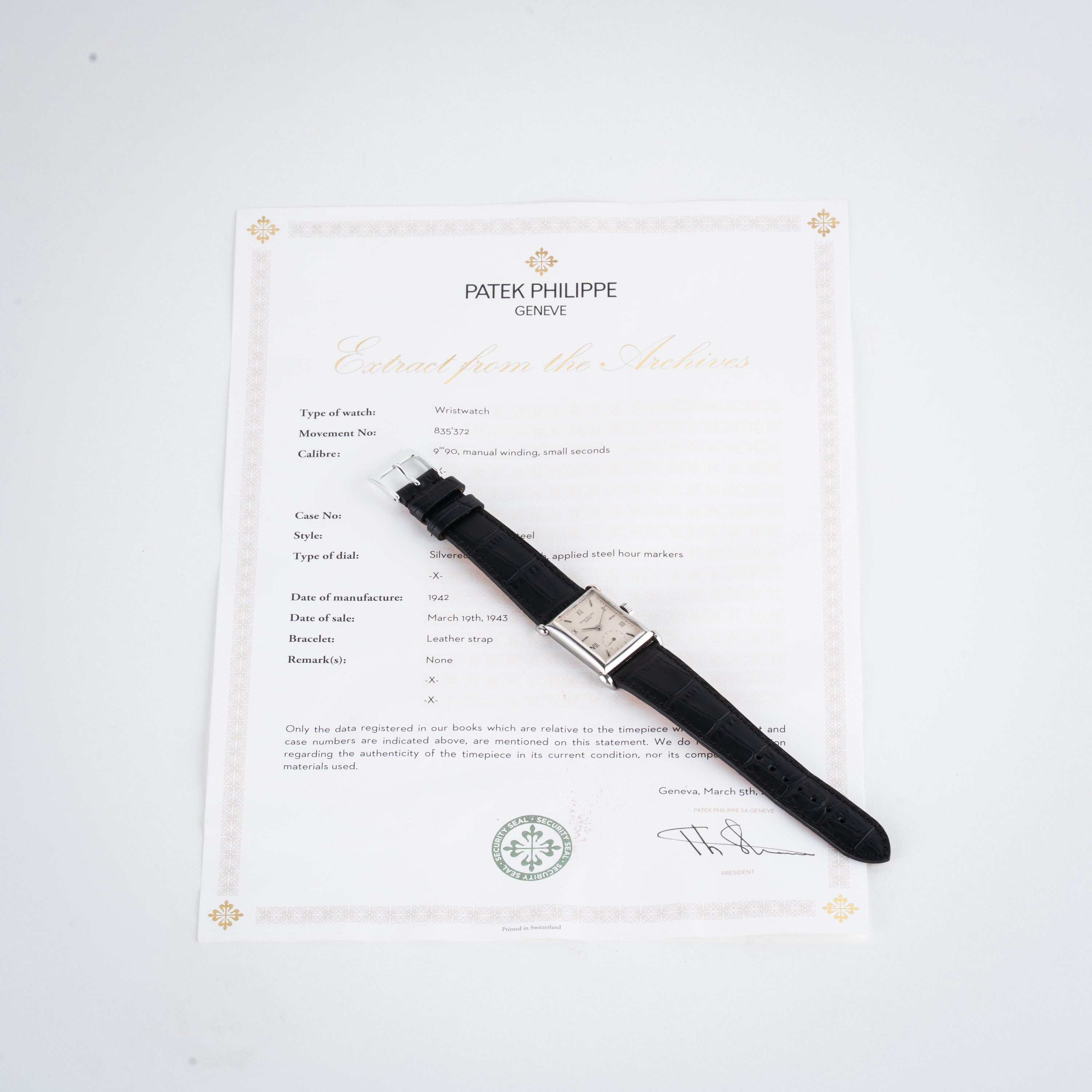 Patek Philippe - Orologio da polso “solo tempo” a carica manuale ref. 1530