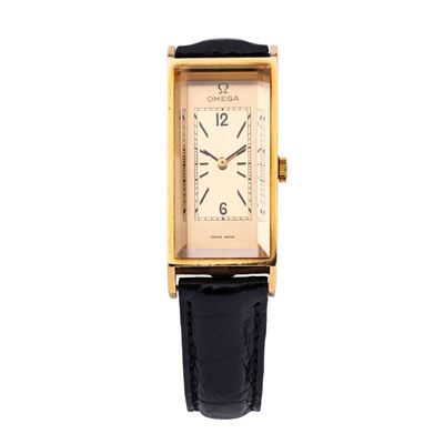 Orologio De Ville a carica manuale in oro giallo 18 kt con quadrante bitonale