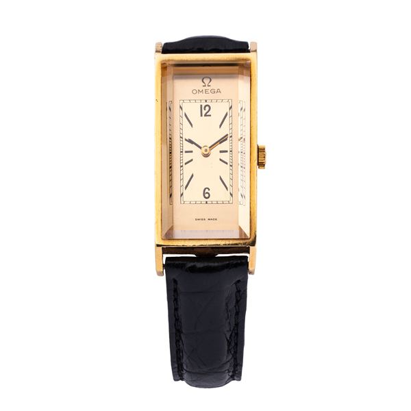 OMEGA - OMEGA - OMEGA DE VILLE ANDREW GRIMA OROLOGIO SOLO TEMPO A CARICA MANUALE IN ORO GIALLO 18KT CON QUADRANTE BITONALE ORO