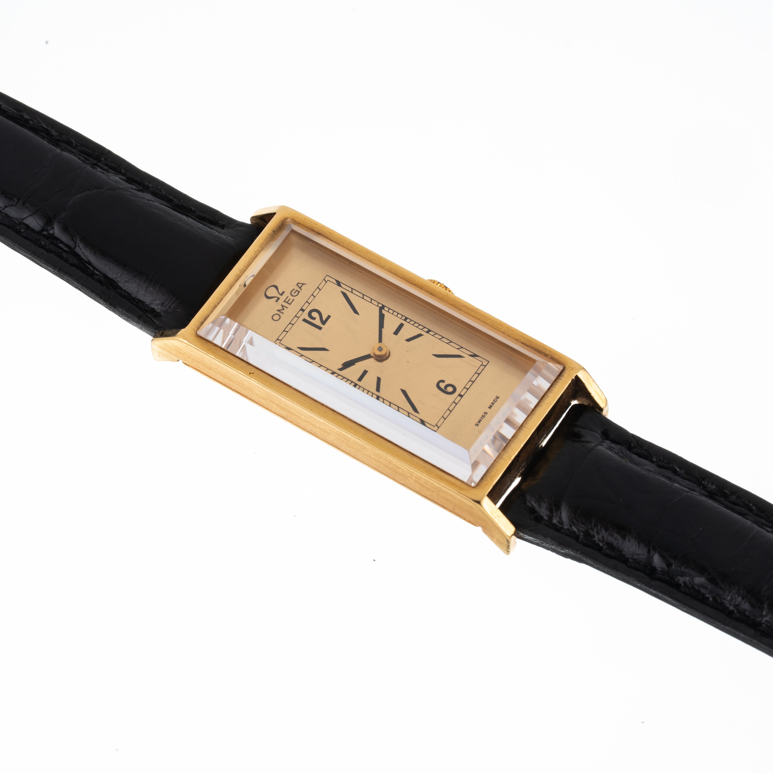 Omega - Orologio De Ville a carica manuale in oro giallo 18 kt con quadrante bitonale