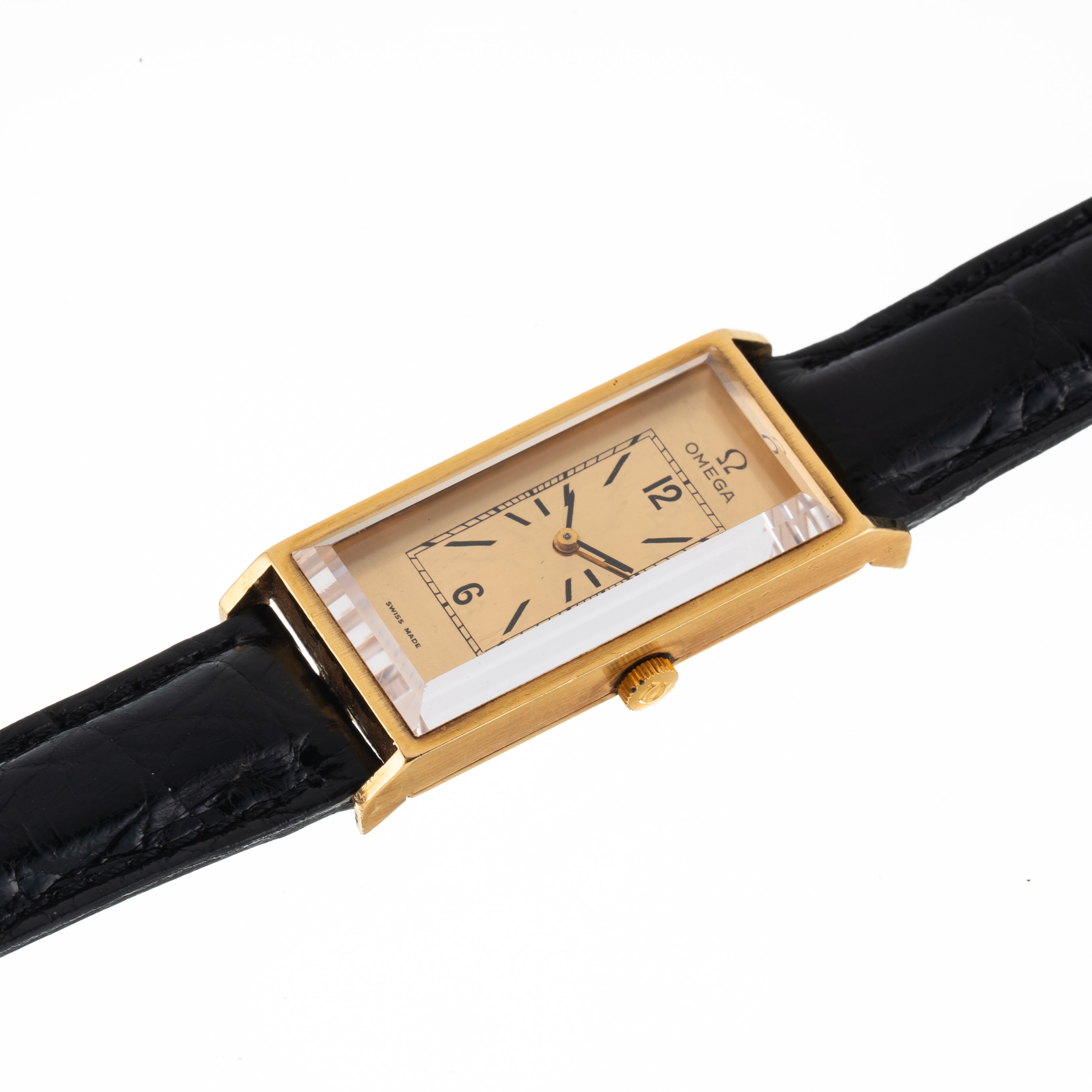Omega - Orologio De Ville a carica manuale in oro giallo 18 kt con quadrante bitonale