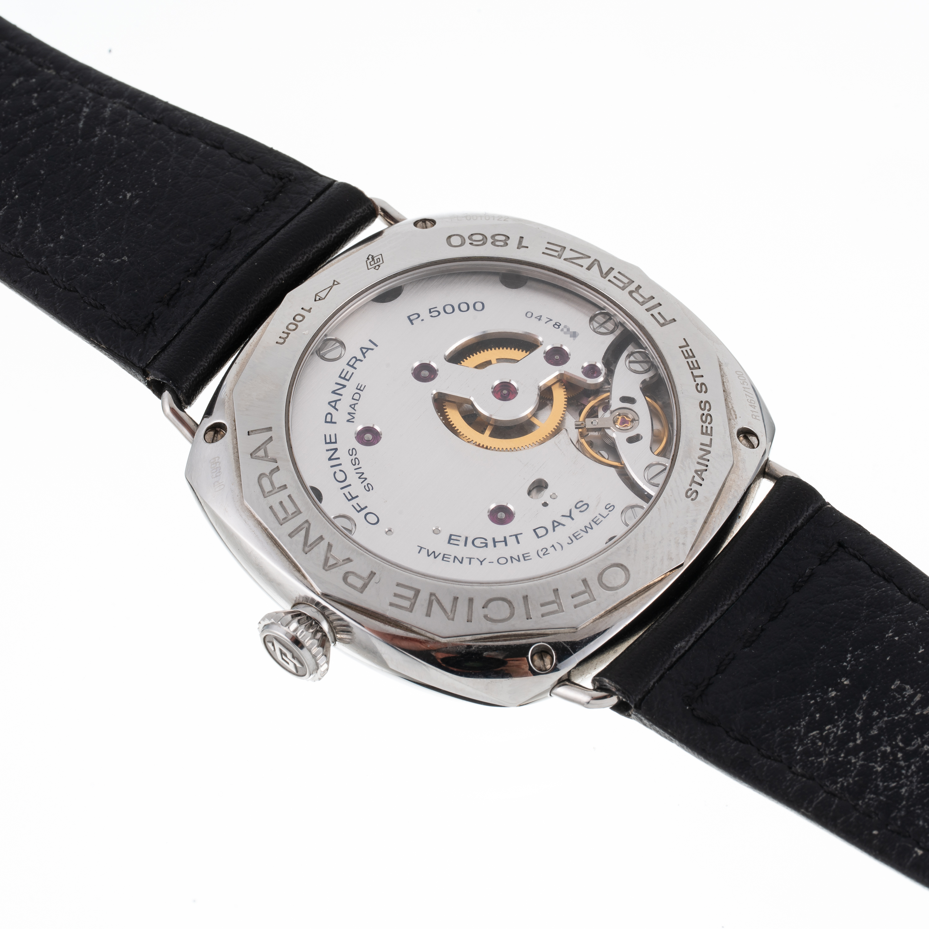 Panerai - Radiomir 8 Days – orologio Solo Tempo a carica manuale in acciaio con quadrante nero