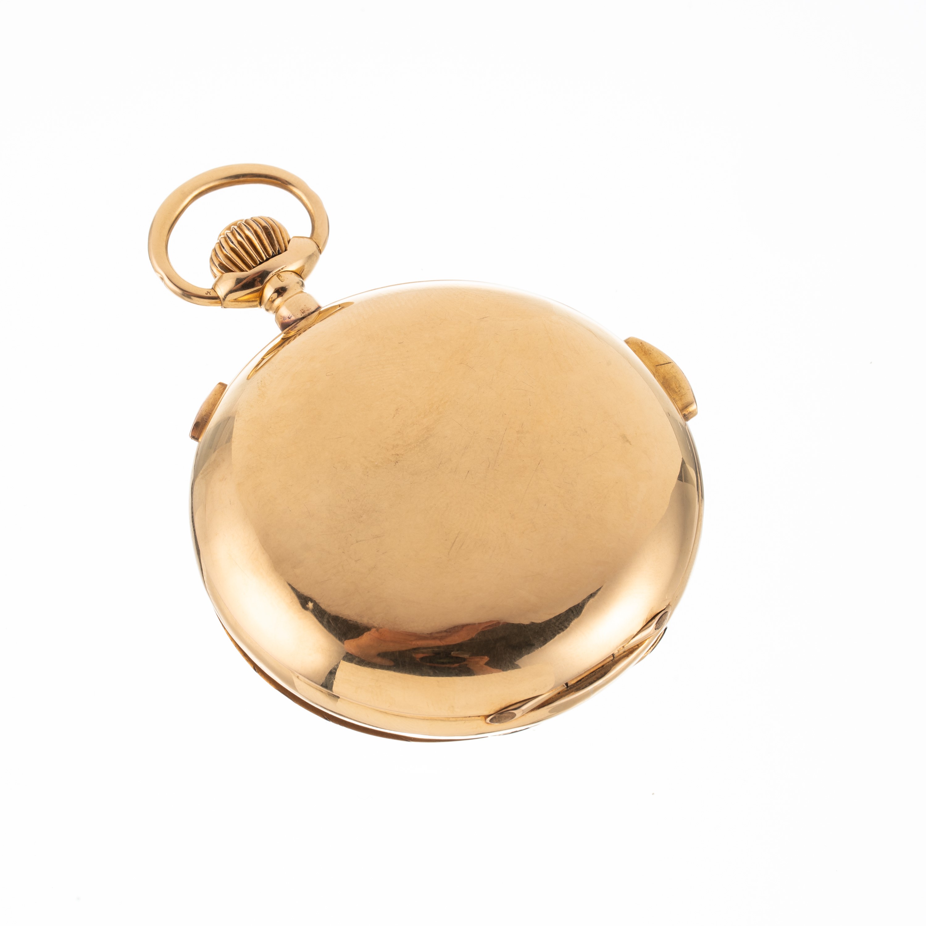 Orologio da tasca, cronografo con calendario completo e fasi lunari, carica manuale, oro giallo 1...