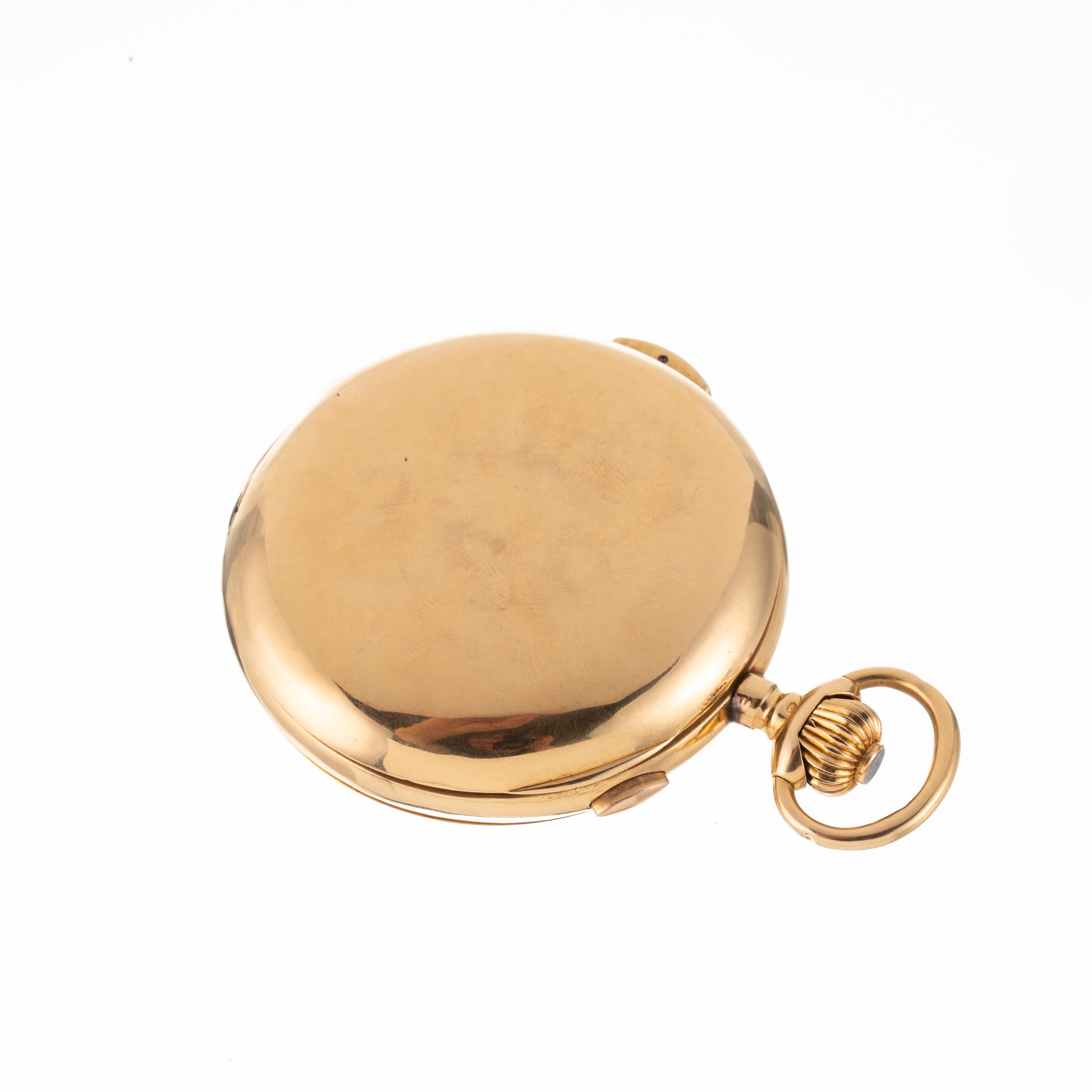 Orologio da tasca, cronografo con calendario completo e fasi lunari, carica manuale, oro giallo 1...
