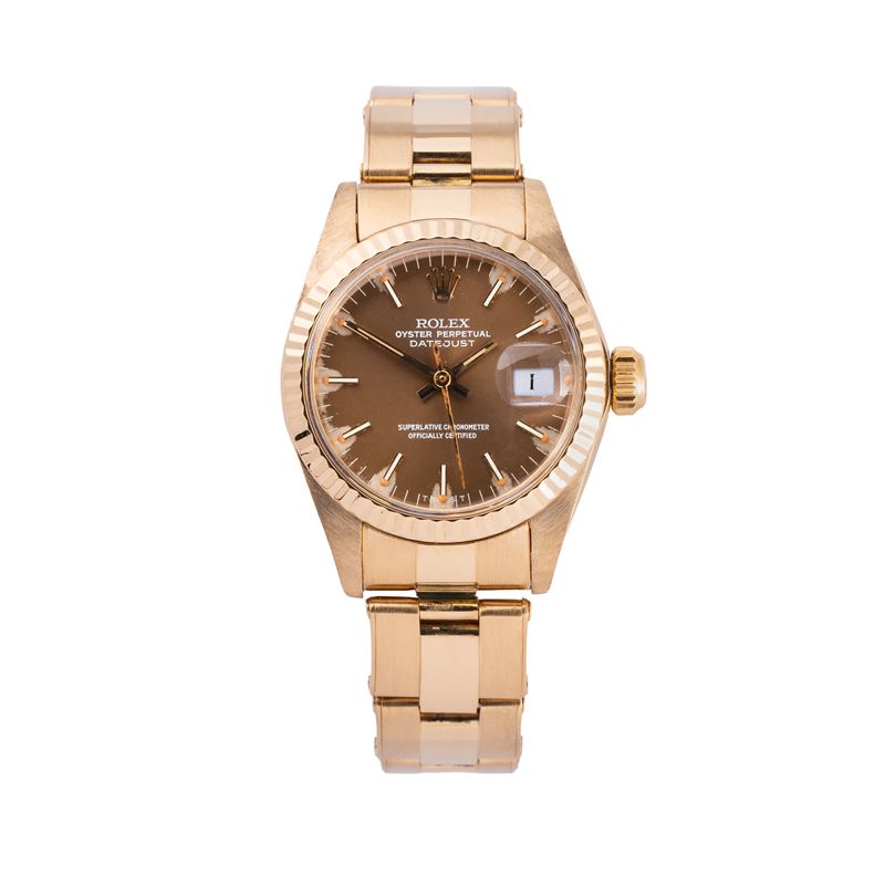 Rolex - Datejust 6917, orologio automatico in oro giallo 18 kt con quadrante marrone