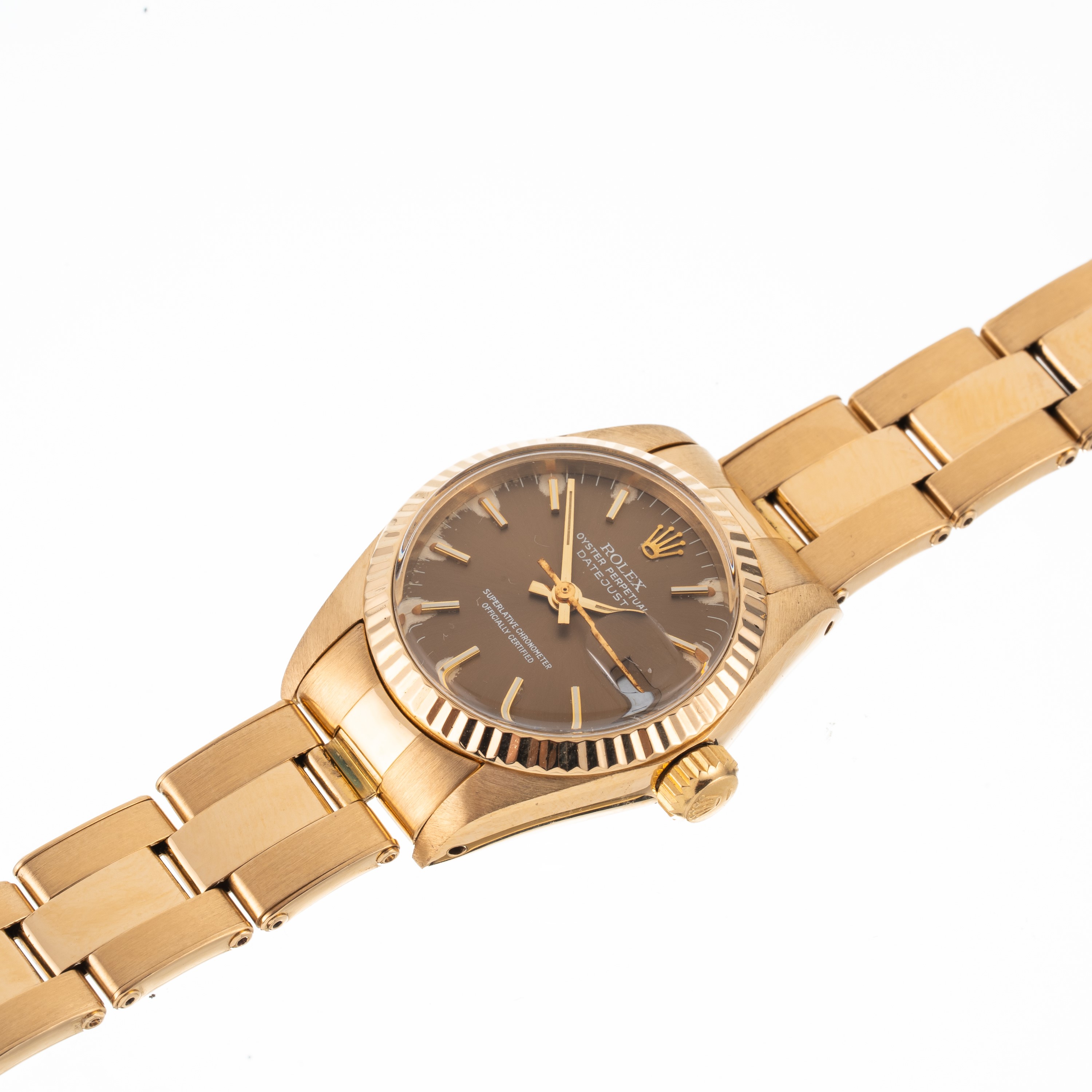 Rolex - Datejust 6917, orologio automatico in oro giallo 18 kt con quadrante marrone