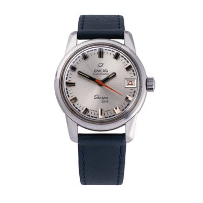 Enicar - Sherpa Date Orologio a Carica Automatica in Acciaio con Quadrante Argente' e Datario Ad ...