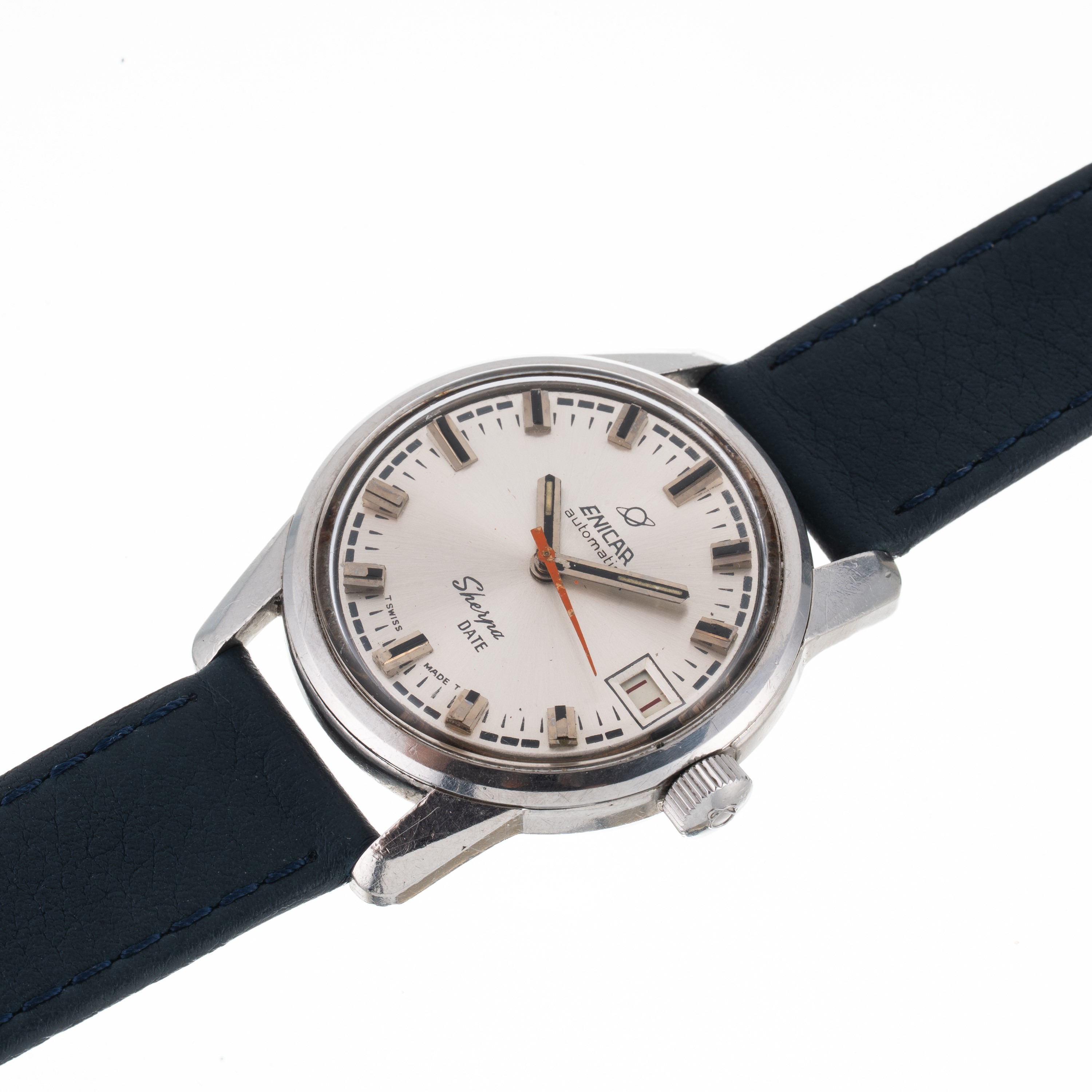Enicar - Sherpa Date Orologio a Carica Automatica in Acciaio con Quadrante Argente' e Datario Ad ...