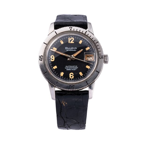 BULOVA - BULOVA - SNORKEL 666 'EVIL DIVER' OROLOGIO A CARICA AUTOMATICA IN ACCIAIO CON QUADRANTE NERO, INDICI ARABI E DATARIO AD ORE TRE