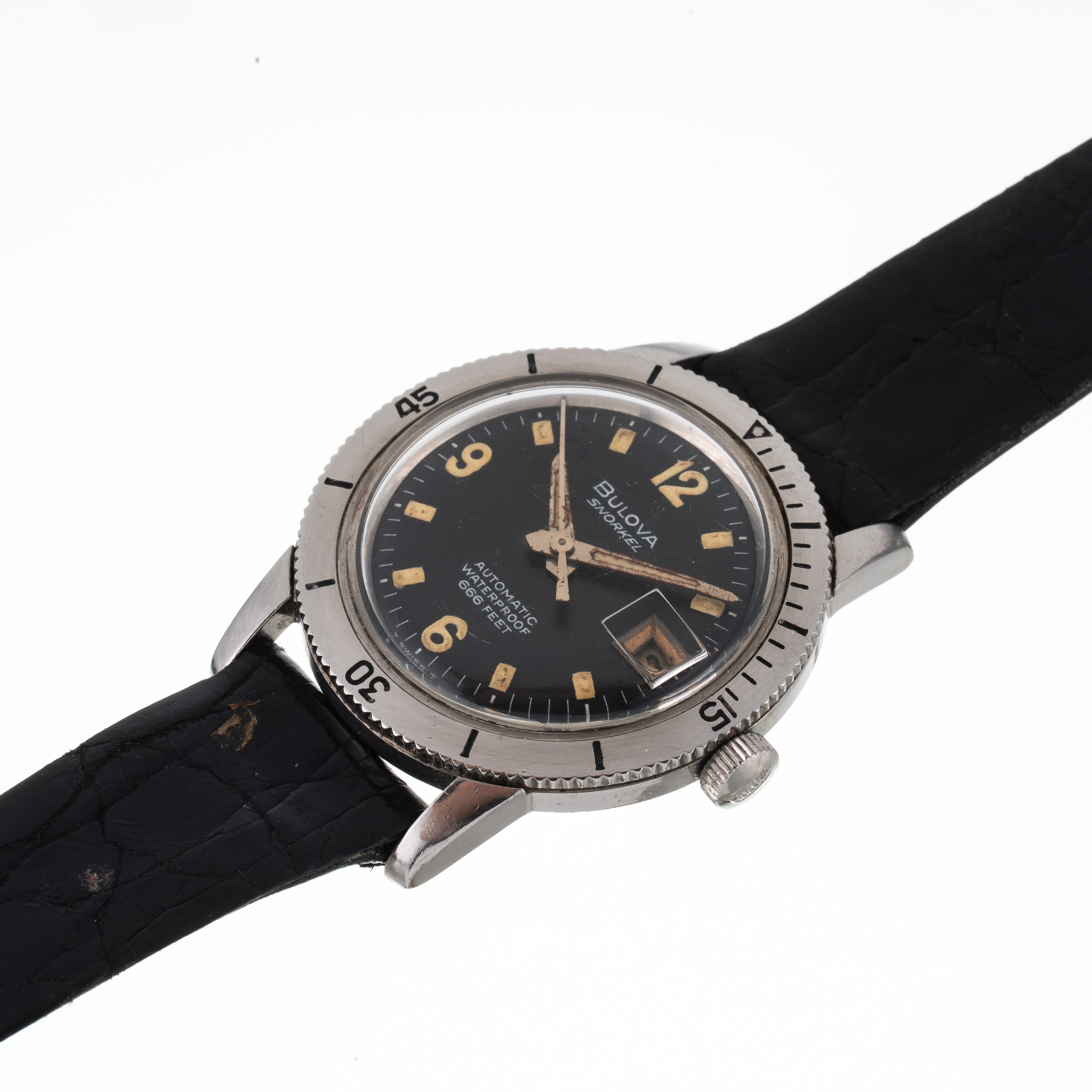Bulova - Snorkel 666 “Evil Diver” – orologio automatico in acciaio con quadrante nero e datario