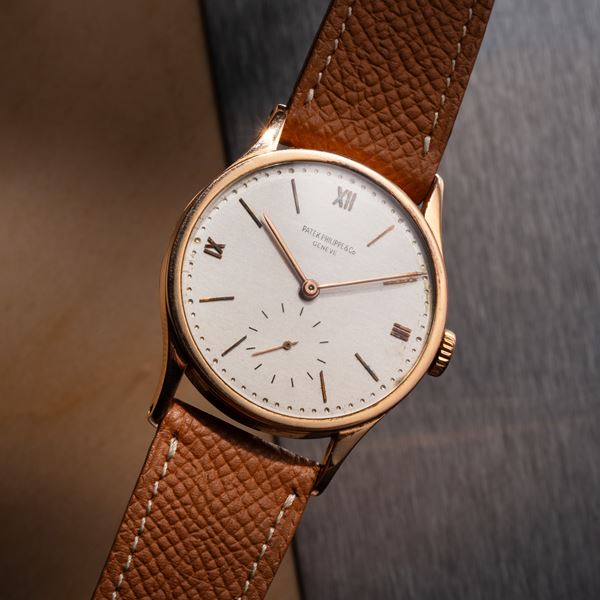 PATEK PHILIPPE - CALATRAVA  MANUAL-WINDING TIME-ONLY WATCH WITH AN 18KT ROSEGOLD CASE MANUFACTURED BY  [..]