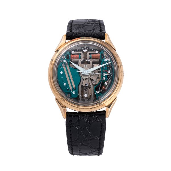 BULOVA - BULOVA – ACCUTRON OROLOGIO SOLO TEMPO AL DIAPASON PLACCATO IN ORO GIALLO 10KT 