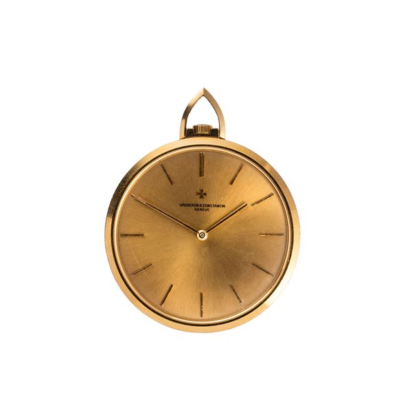 VACHERON CONSTANTIN - VACHERON CONSTANTIN OROLOGIO DA TASCA IN ORO GIALLO 18KT CON QUADRANTE CHAMPAGNE E FONDELLO CESELLATO