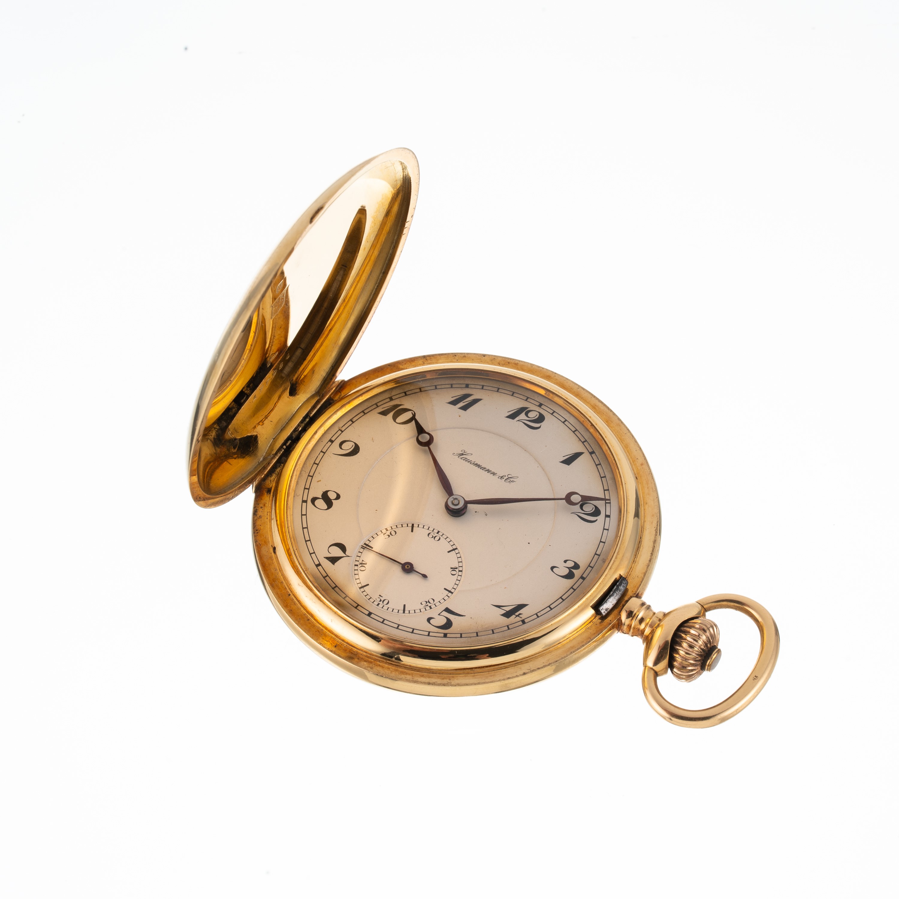 Hausmann & Co - Orologio da tasca (savonette) in oro giallo 18 kt a carica manuale con quadrante ...