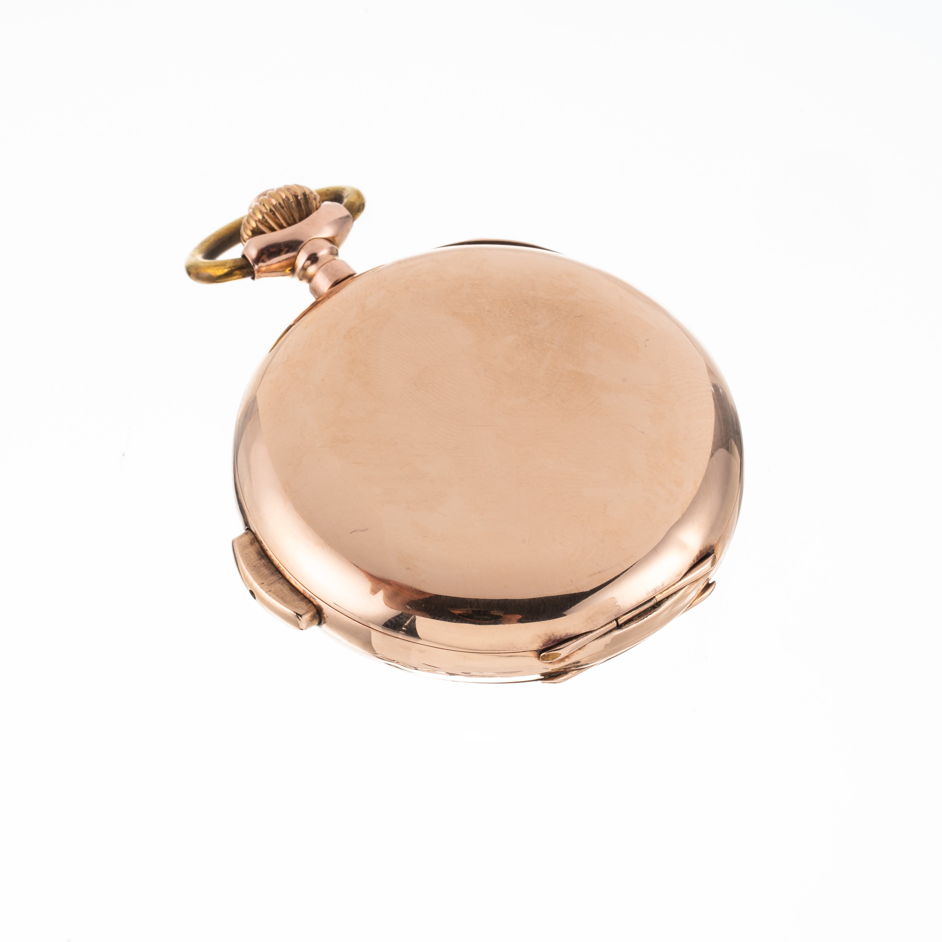 Orologio da tasca, in oro rosa 12 kt con ripetizione dei quarti Chronostop, carica manuale