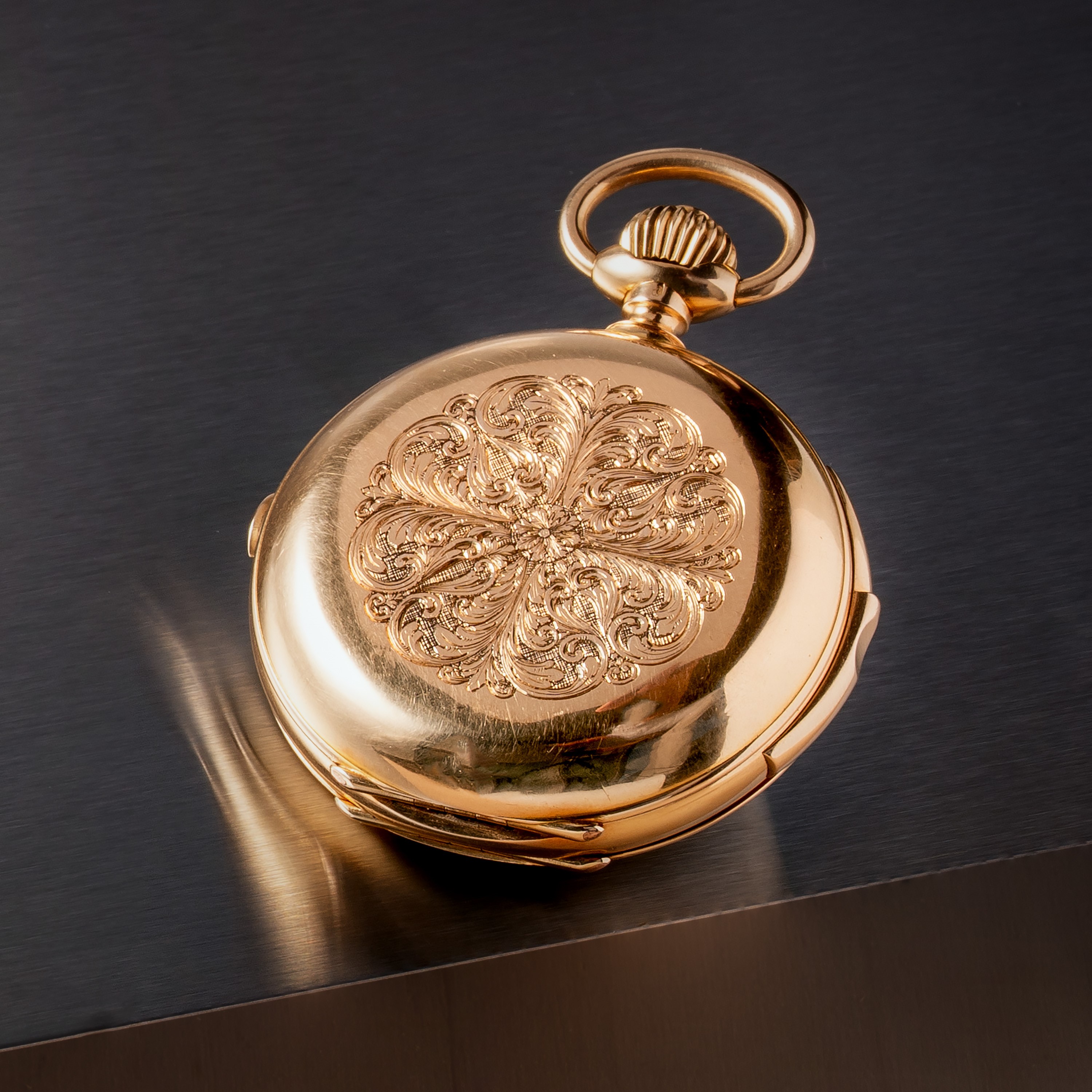 F.audemars - F. Audemars, Orologio da tasca in oro giallo 18 kt con calendario perpetuo, fasi lun...
