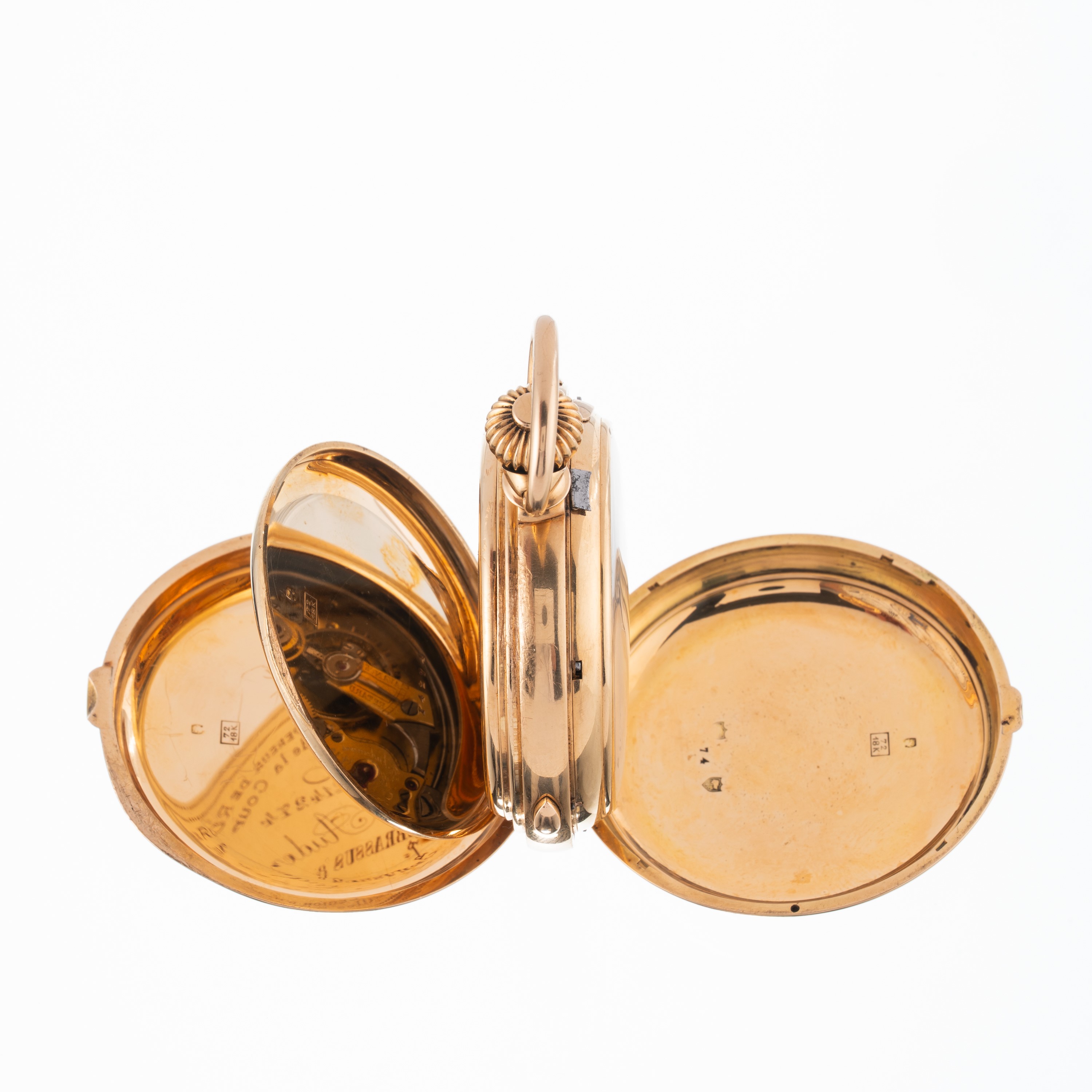 F.audemars - F. Audemars, Orologio da tasca in oro giallo 18 kt con calendario perpetuo, fasi lun...